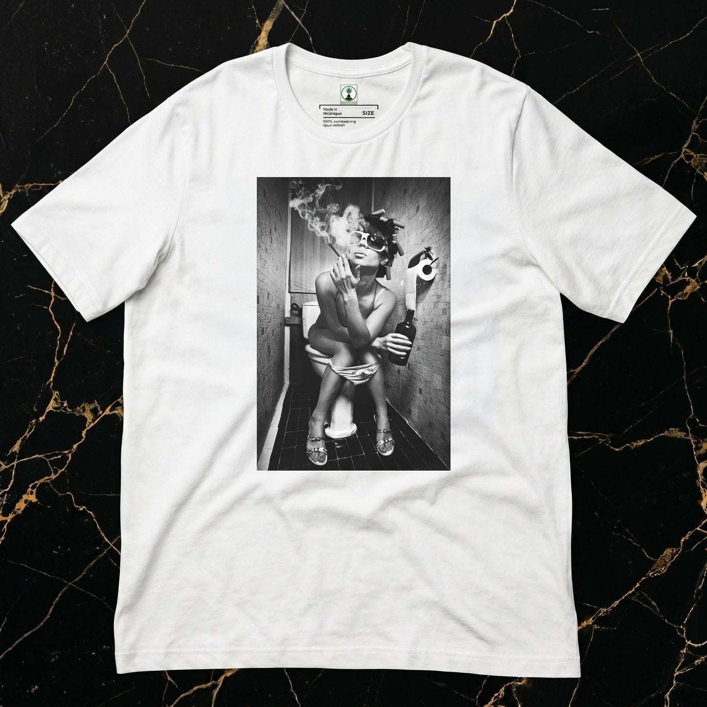 The Muse" Heavyweight Armor-Drape Tee – Noir Series