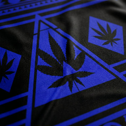 Macro close-up of NGU Vanguard 160gsm technical polyester; focus on the performance-matte texture and high-fidelity sublimation print-all-over design; zero-fade graphic integrity