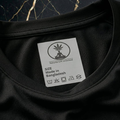 Vanguard 160gsm performance shirt, Cobalt '100x4+20=' math, White Marble floor.