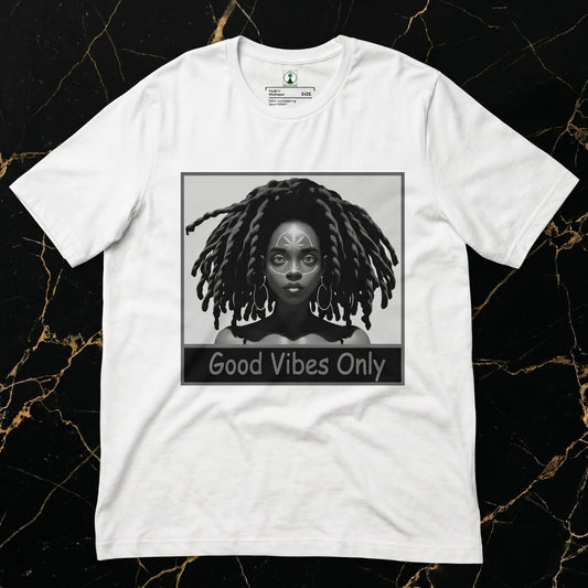 wearing a size Large in the NGU Monochrome Muse white 400gsm heavyweight tee for a high-status 