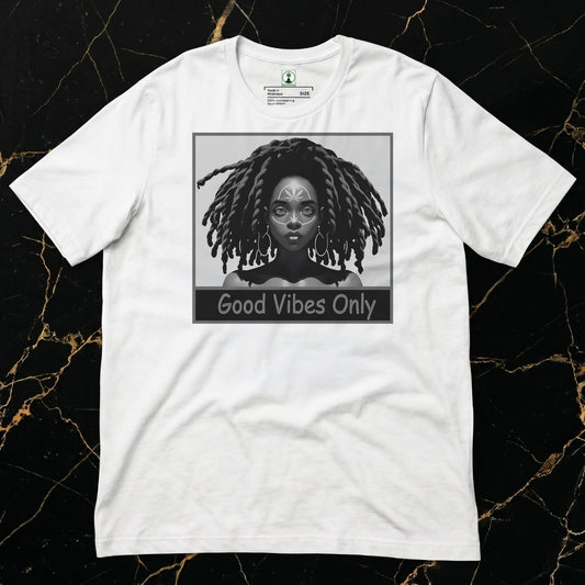 wearing a size Large in the NGU Monochrome Muse white 400gsm heavyweight tee for a high-status 