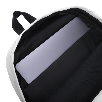 Interior tech audit of NGU backpack showcasing organized polyester lining and device protection.