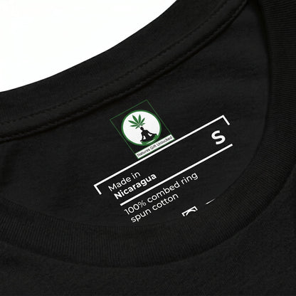 Black NGU The Muse t-shirt with vintage woman graphic.