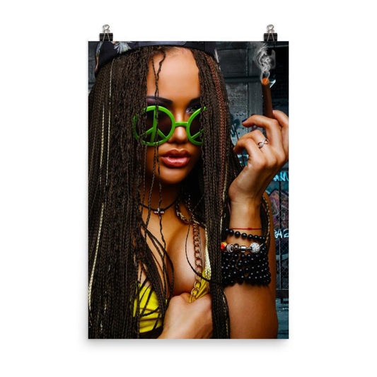 High-status lifestyle scene featuring the vibrant NGU Sanctuary Manifesto archival print displayed in a modern luxury home sanctuary.